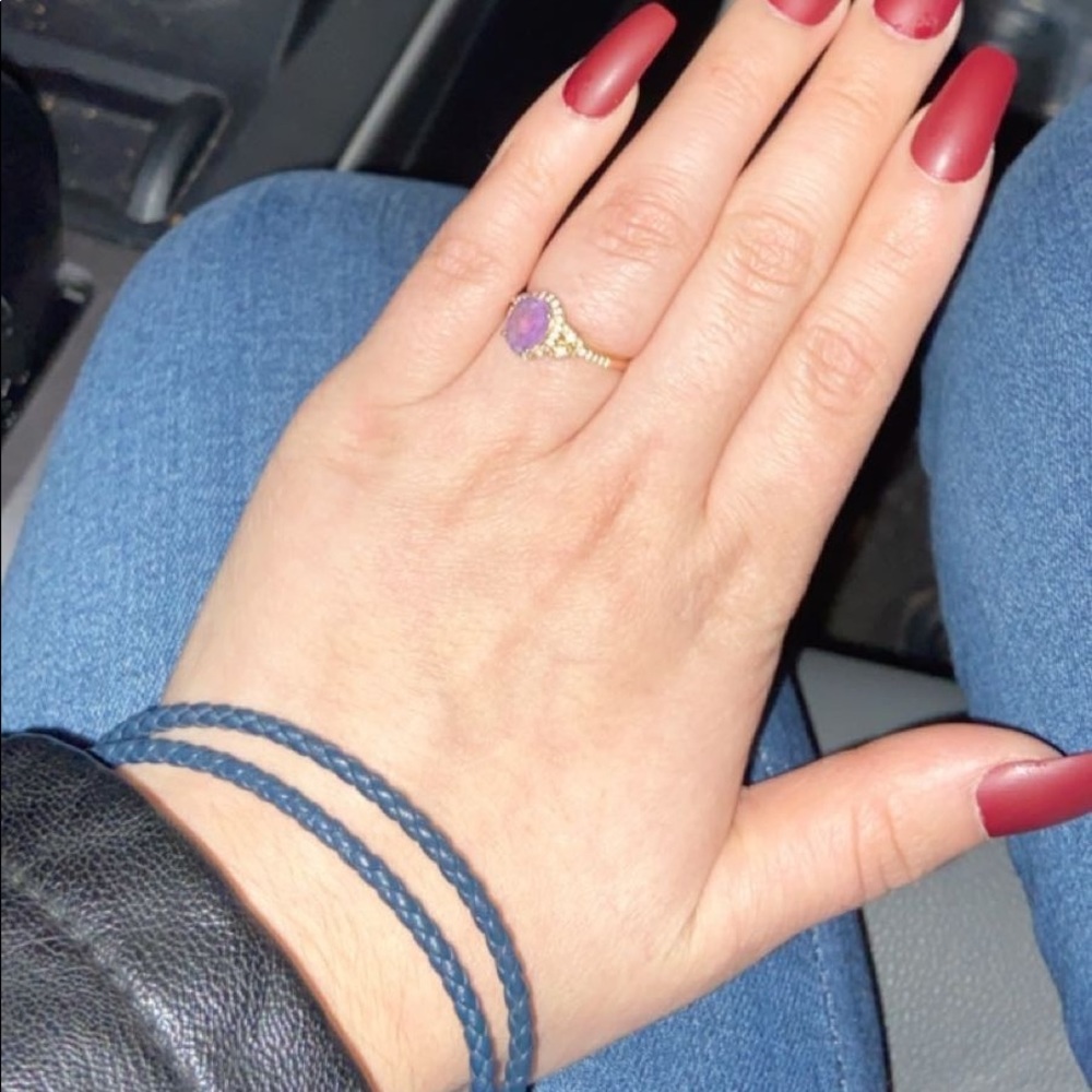 Amethyst gold ring